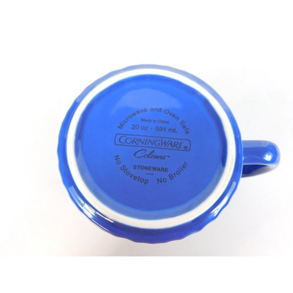 Corning Ware Colours Stoneware Soup Bowl Mugs Blueberry Vented Lid 20 oz - Picture 13 of 14